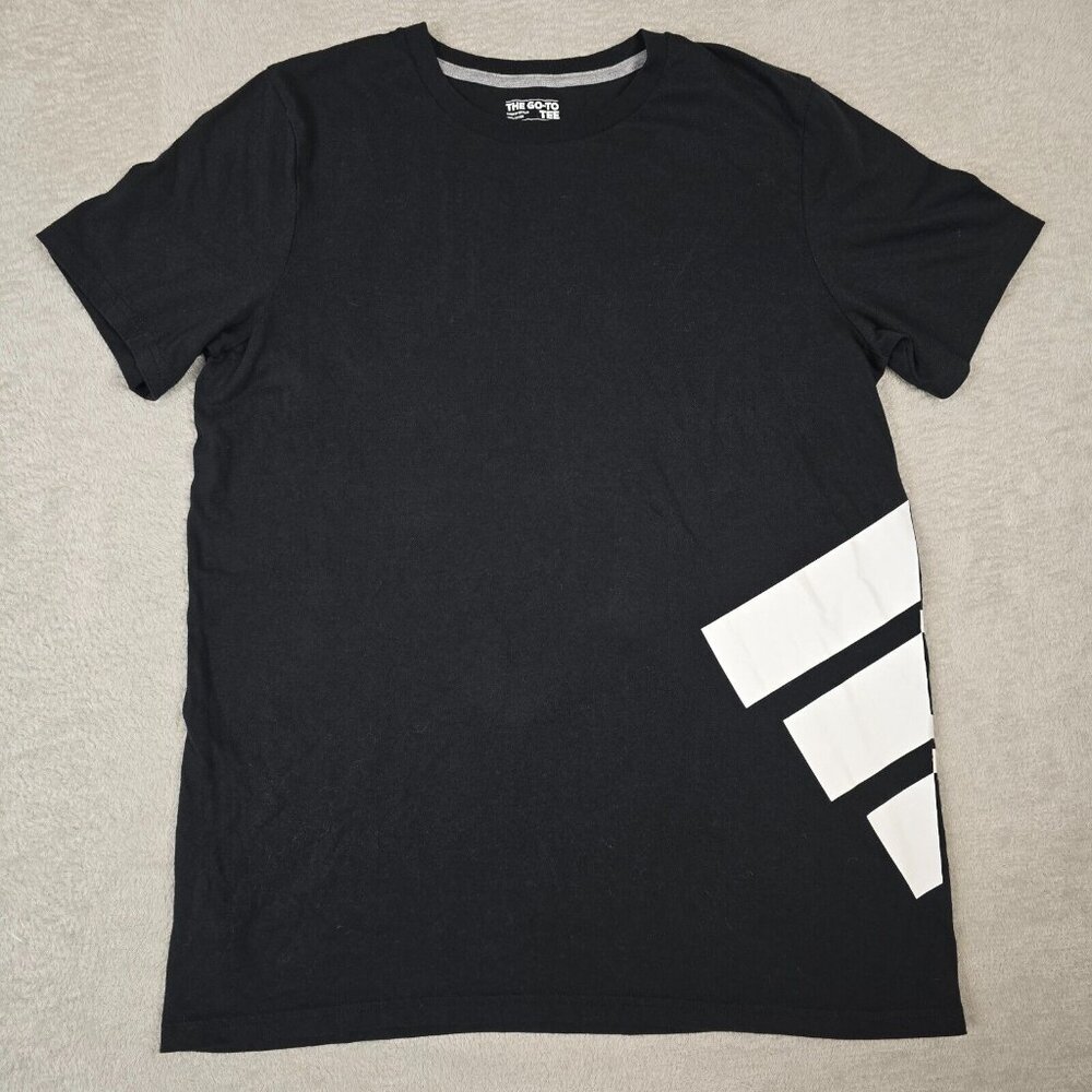 Adidas Shirt Boys Extra Large 16/18 Black The Go To Tee T-shirt Hip Hop Skater